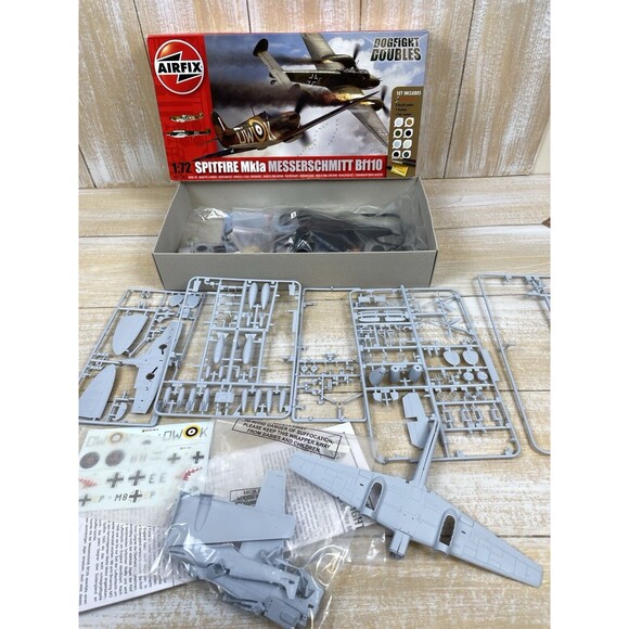 Airfix 1:72 Spitfire Mk.Ia Messerschmitt Bf110 Model Kit A50128 Dogfight Doubles - Picture 5 of 15
